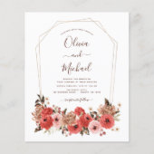 Budget Terracotta Fall Wedding Floral herfst (Voorkant)