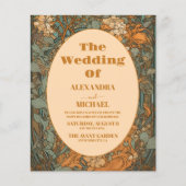 Budget Terracotta Floral Art Nouveau Bruiloft (Voorkant)