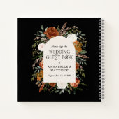 Budget Terracotta floral mariage livre d'hôte rust (Dos)