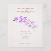 Budget Terracotta Floral QR Code Wedding Invite (Voorkant)