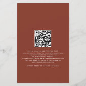 Budget Terracotta Florals Script Wedding Invite (Achterkant)