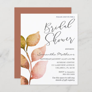 Budget Terracotta Foliage Bridal Shower