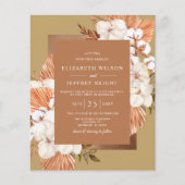 Budget Terracotta Gold Pampas Wedding (Voorkant)