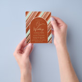 BUDGET Terracotta Mint Green Wedding INVITE Flyer (Hand)