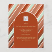 BUDGET Terracotta Mint Green Wedding INVITE Flyer (Achterkant)