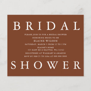 Budget Terracotta Modern Bridal Shower
