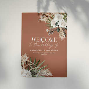 Budget terracotta moderne pampas eucalyptus bruilo poster