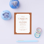 BUDGET Terracotta MONOCHROME Huwelijk PAPER Flyer (Enkel)