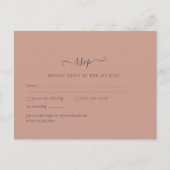 BUDGET Terracotta Monochrome Weddenschap Briefkaart (Voorkant)