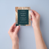 budget terracotta painterly bruiloft uitnodiging flyer (Hand)