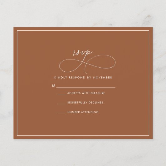Budget Terracotta RSVP Flyer (Voorkant)