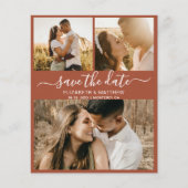 Budget Terracotta Script Foto Save The Date (Voorkant)