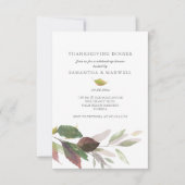 Budget Thanksgiving Gathering Invitations Foliing (Devant)