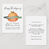 Budget Thanksgiving Nouvelle carte de déménagement (Devant / Derrière)