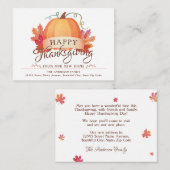 Budget Thanksgiving Nouvelle carte de déménagement (Devant / Derrière)