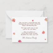 Budget Thanksgiving Nouvelle carte de déménagement (Dos)