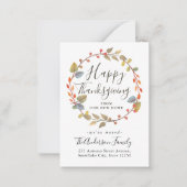 Budget Thanksgiving Nouvelle carte de déplacement  (Devant)