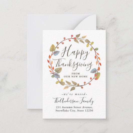 Budget Thanksgiving Nouvelle carte de déplacement  (Devant)