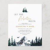 Budget The Adventure Begin Baby shower Invitation (Voorkant)