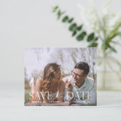 Budget The Script H Modern Foto Save the Date (Staand voorkant)