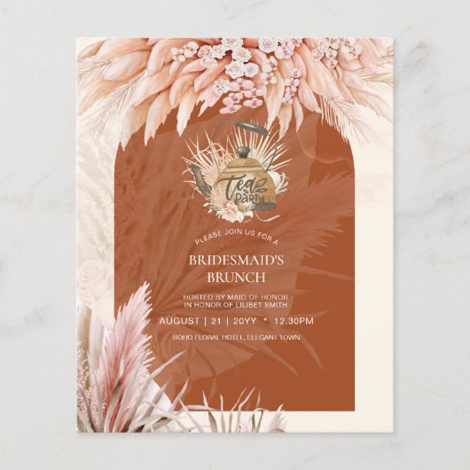 BUDGET Theepartij Bruidsdouche Pampasgras Flyer (Voorkant)