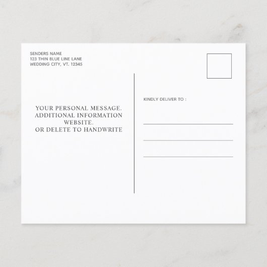 Budget Thin Blue Line Law Enforcement Wedding (Achterkant)