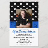 Budget Thin Blue Line Photo Police Afstuderen (Voorkant)