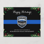 Budget Thin Blue Line Police Department - Kerstmis (Voorkant)