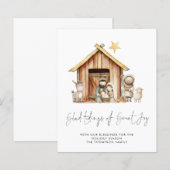Budget Tidders Great Joy Natitivity Holiday Kaart (Voorkant / Achterkant)