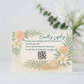 Budget Tide & Bloom RSVP-kaart (Staand voorkant)