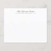 Budget Timeless Elegant Name Address Note Card (Voorkant)
