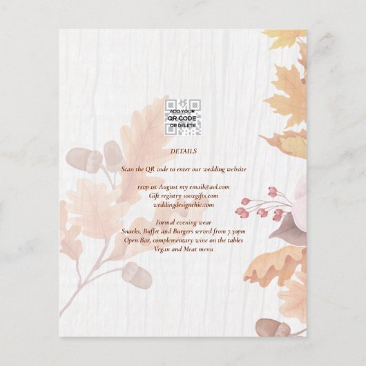 BUDGET Tout en 1 Feuilles automnales Terracotta Ma (Dos)