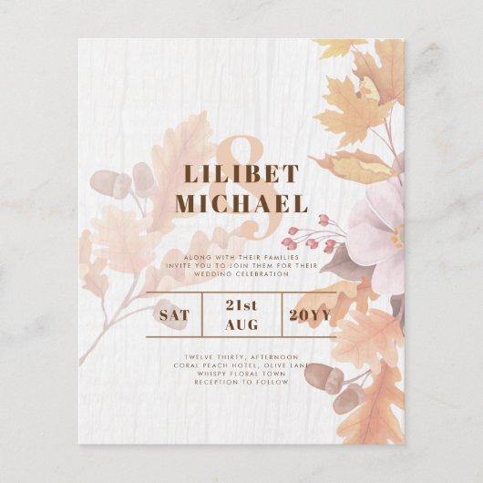 BUDGET Tout en 1 Feuilles automnales Terracotta Ma (Devant)