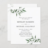 Budget Tout en un Eucalyptus Feuilles mariage Invi (Devant / Derrière)