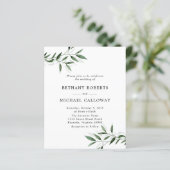 Budget Tout en un Eucalyptus Feuilles mariage Invi (Debout devant)