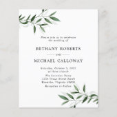 Budget Tout en un Eucalyptus Feuilles mariage Invi (Devant)