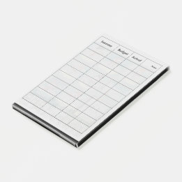 Budget Tracker Winter Thema Post Het merkt op Post-it® Notes