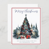 Budget Traditional Christmas Scene Christmas Kaart (Voorkant / Achterkant)