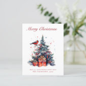 Budget traditionnel Arbre de Noël Carte de Noël (Debout devant)