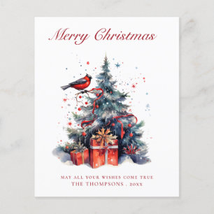 Budget traditionnel Arbre de Noël Carte de Noël