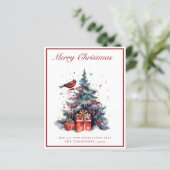 Budget traditionnel Arbre de Noël Carte de Noël (Debout devant)