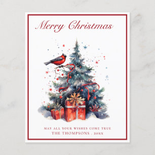 Budget traditionnel Arbre de Noël Carte de Noël