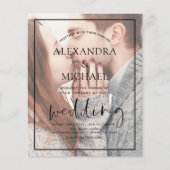 Budget Transparante Foto Trouw Uitnodigingen (Voorkant)