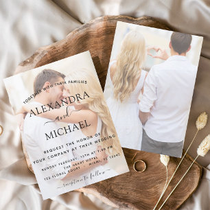 Budget Transparante Foto Wedding Invitations Flyer