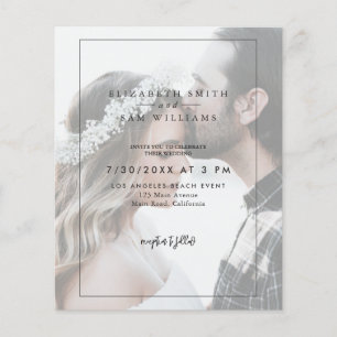 Budget Transparency Photo Wedding Invitation Flyer