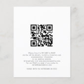 Budget Trees Foto QR Evening Wedding Invite (Achterkant)