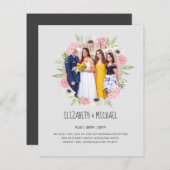 Budget Trending FOTO Huwelijksontvangst Uitnodigin (Voorkant / Achterkant)