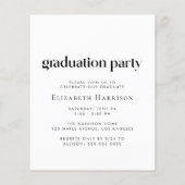 Budget Trendy FotograduPartij Uitnodiging (Achterkant)