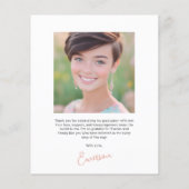 BUDGET Trendy handgeschreven Afstuderen Dank u (Achterkant)