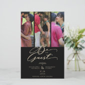 Budget Trendy Modern 4 Wedding Collage Foto's (Staand voorkant)